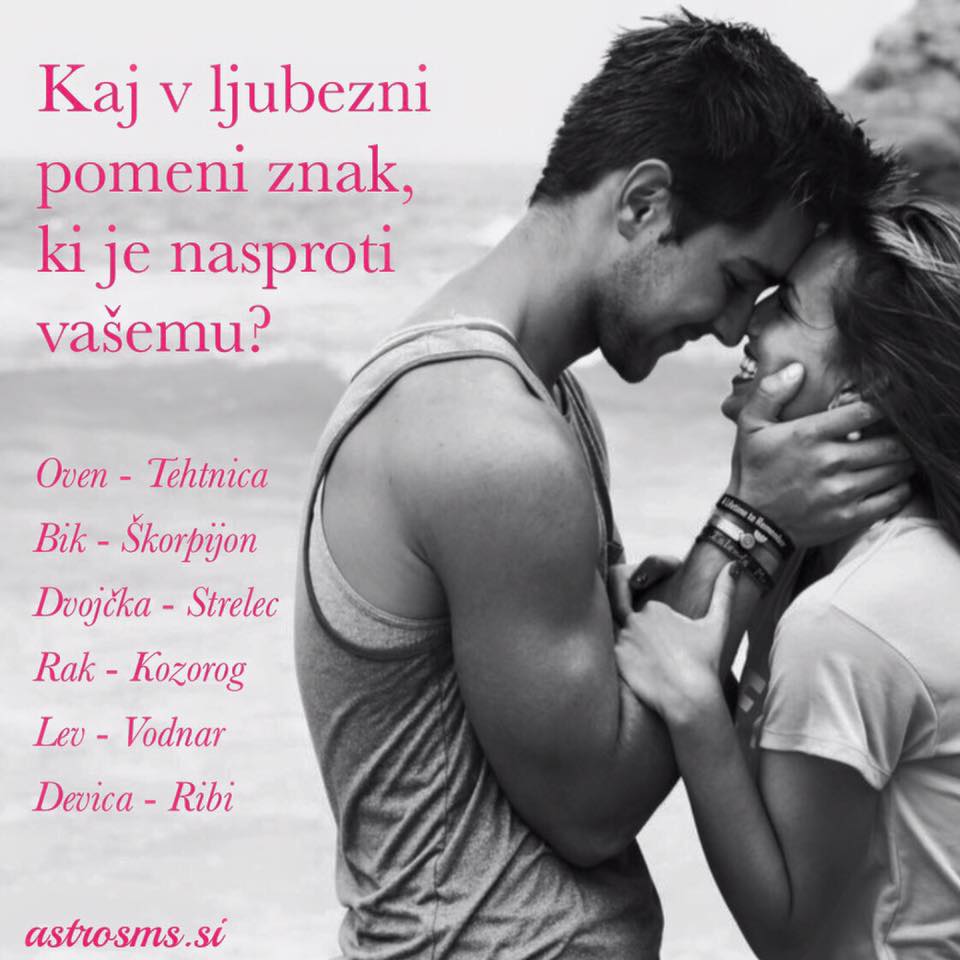 Kaj v ljubezni pomeni znamenje točno nasproti vašemu