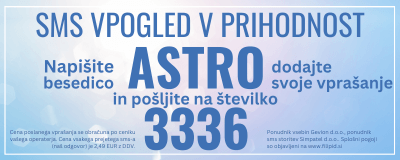 sms vedeževanje ASTRO na 3336